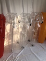 Combinaisons gonflables transparentes en PVC blanc personnalisées