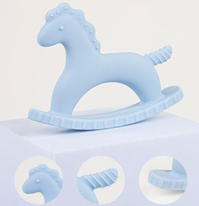 Jouet de dentition en silicone sans BPA en forme de cheval à bascule <span class=keywords><strong>pour</strong></span> bébé <span class=keywords><strong>nouveau</strong></span>-<span class=keywords><strong>né</strong></span>, idéal <span class=keywords><strong>pour</strong></span> les poussées dentaires, <span class=keywords><strong>idée</strong></span> <span class=keywords><strong>cadeau</strong></span> parfaite - Product Image 3