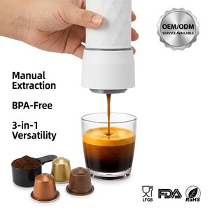 Machine <span class=keywords><strong>à</strong></span> expresso portable 3-en-1 manuelle - Compatible avec les capsules NS/DG et le café moulu - Usine OEM/ODM - Product Image 5