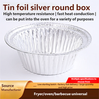 Contenant jetable en aluminium Lianrong de qualité alimentaire, capacité 220 ml, boîte à riz pour barbecue, pot épaissi avec couvercle en plastique moulé par pulpe