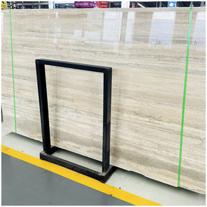 Dalles de <span class=keywords><strong>travertin</strong></span> gris argenté bleu océan italien de 18 mm, polies et comblées de trous, <span class=keywords><strong>pour</strong></span> projets de revêtements de sol et de murs de bâtiments commerciaux - Product Image 3