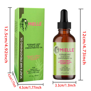 Aceite Capilar <span class=keywords><strong>Mielle</strong></span> Rosemary Mint Fortalecedor y Anti-Frizz para Puntas Abiertas, Cuidado para Cabello Seco y Dañado, Uso Diario para Mujeres y Hombres - Product Image 1