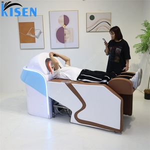 KISEN Fauteuil de lavage professionnel électrique automatique avec hydrothérapie et massage pour salon de coiffure et barbier - Product Image 3
