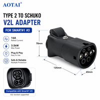 Adaptateur AOTAI Type2 V2L AC EV Discharge 16A 230V Nouvelle prise factice pour Geely et Mercedes intelligents