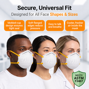 Masque respiratoire industriel FFP2 NB-2834 jetable en non-tissé, protection contre la poussière avec pince nasale métallique pour une protection optimale contre la poussière - Product Image 4
