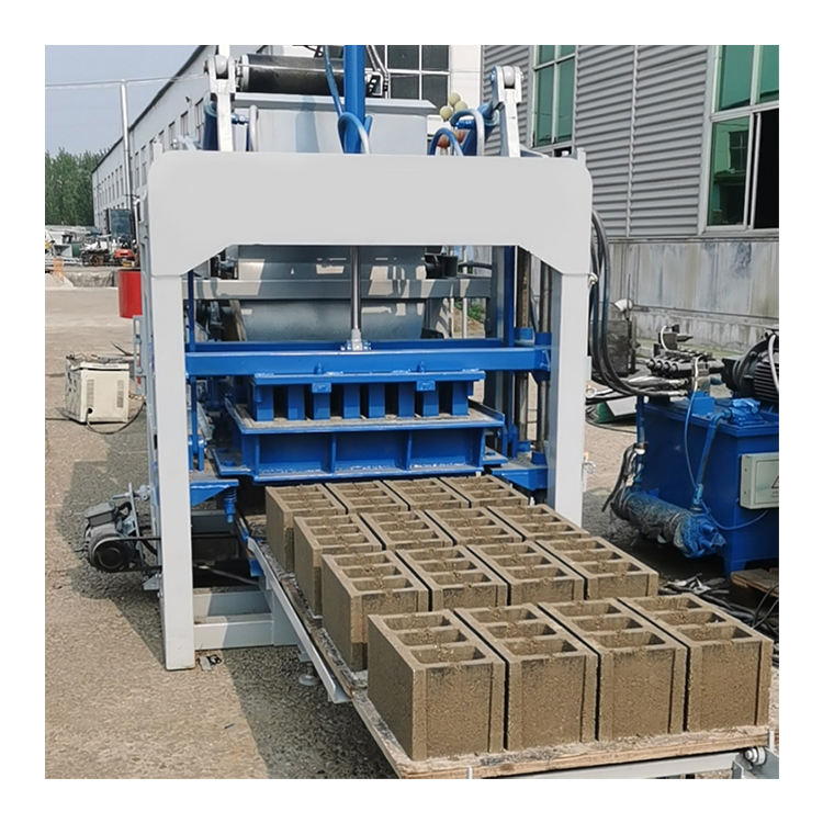 QT4-15 Automatic Block Construction Manufacturing Brick Making Machine to Ghana Concrete Brick Making Machine JS500 6000kgs 15s