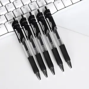 Penna forniture per la scuola di cancelleria all'ingrosso Set 0.5mm nero rosso blu inchiostro personalizzato Logo olio neutro firma penne Gel retrattile