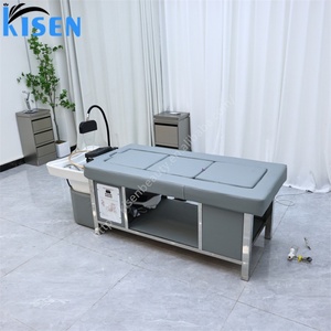 KISEN Japanese Shampoo Bed Modern Hair SPA Washing Bed Waterfall Circulation <b>Electric</b> Moxibustion Hair Spa Salon Shampoo Bed - Product Image 3