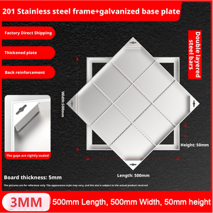 Tapas de alcantarilla invisibles de acero inoxidable que se integran perfectamente con el suelo, ideales para parques y zonas escénicas. - Product Image 3