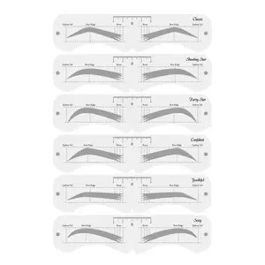 6 Pasang Stensil Penggaris Alis Grosir Alat Makeup Template Alis Alis Penggaris Stiker Alat Panduan Bentuk Alis Pemula