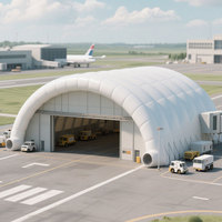 Entrepôt moderne gonflable à air, personnalisé, durable, résistant au vent et au soleil, facile à installer, étanche en PVC thermosoudé, alimenté par prise électrique