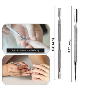 Pousse-cuticules et coupe-cuticules double extrémité Morje Surgical en acier inoxydable réutilisable de haute qualité pour le nettoyage des ongles et l'élimination des peaux mortes - Product Image 3