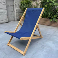 Chaise longue pliante d'extérieur en teck, chaise de plage inclinable réglable et portable en bois pour patio