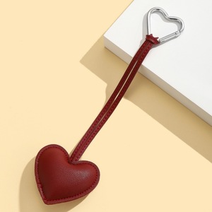 Leather Chubby Heart Keychain Security Anti Loss Designer <b>Keyring</b> Accessories Mini Fashion <b>Car</b> Keychains Pendants Bag Charm Girl - Product Image 3