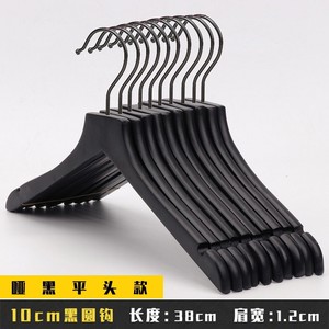 Pure black wooden clothes rack for clothing stores, children's clothing stores, women's clothing non-slip garment hangers, - Product Image 4
