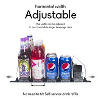 Organisateur de boissons pour réfrigérateur Blanc Poussoir automatique Glide 12oz 16oz 20oz Distributeur de soda pour réfrigérateur