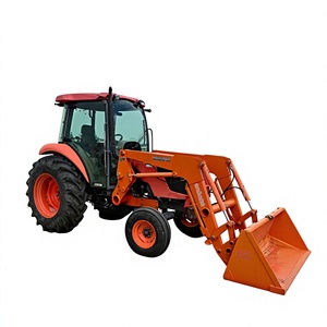 Tracteur agricole 4x4 M7040 d'occasion, 70 CV, transmission par engrenages, avec benne avant pour travaux de champ et de jardin - Product Image 1