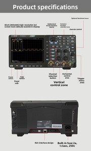 Máy hiện sóng bốn kênh CEM 100m/200Hz băng thông Tốc độ lấy mẫu cao Trung Quốc sản xuất Dt-Os104E/204ue - Product Image 6