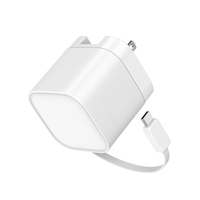 Nouveau chargeur rapide GaN PD 65W 2026 avec prise US portable et câble de 1,5 m pour ordinateur portable et téléphone