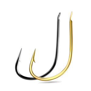 Hameçons de pêche en rivière Jin Haixi, en acier à haute teneur en carbone, sans ardillon et à ardillon, pour poissons d'eau douce, 500 pièces par paquet - Product Image 5