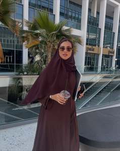 Vestido Abaya Mexizo Modest de Verano, Elegante, de Poliéster, <span class=keywords><strong>para</strong></span> Mujeres Musulmanas, <span class=keywords><strong>para</strong></span> Bodas y Uso Diario Informal - Product Image 2