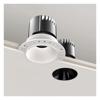 Downlights de Plafond LED Cob Réglable Rondelle Murale Spot d'Hôtel Encastré Anti-Glare Trimless Downlights