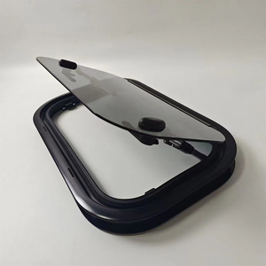 Fenêtre à charnières pour caravane, verre trempé, 500*450mm, avec moustiquaire et store enrouleur pour caravane, <span class=keywords><strong>camping</strong></span>-<span class=keywords><strong>car</strong></span> - Product Image 2