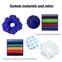 Nouveauté : Scrunchies pour femmes, équipe de cheerleading, strass scintillants, tissu élégant de haute qualité, cristaux étincelants, mystique