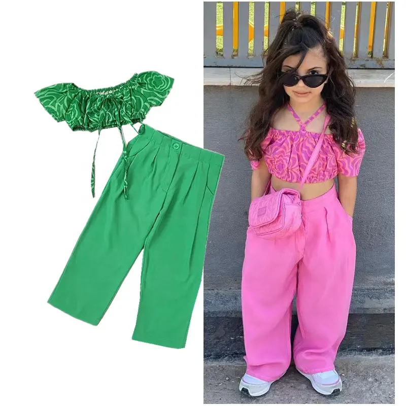 2023 Trending 2 3 4 5 6 8 Years Old Age Lil Kids Girls Outfit Sets Little Girls Summer Clothes for Sports Toddler Girls Clothing