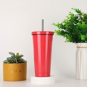 Tazza in Acciaio Inox a Doppia Parete con Isolamento Sottovuoto da 450ml con Cannuccia per Caffetterie - Product Image 6