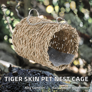 Cama Nido Transpirable para Animales Pequeños, para Primavera y Verano, Jaula Colgante para Conejos, Hámsters, Cobayas, Loros, Refugio Cálido para Mascotas - Product Image 2