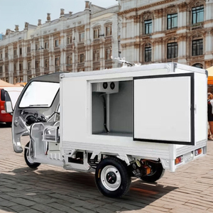 <span class=keywords><strong>Bici</strong></span> Cargo elettrica <span class=keywords><strong>a</strong></span> <span class=keywords><strong>tre</strong></span> <span class=keywords><strong>ruote</strong></span> con cabina congelata sistema di raffreddamento per la consegna del ghiaccio tutto in un triciclo più fresco - Product Image 3