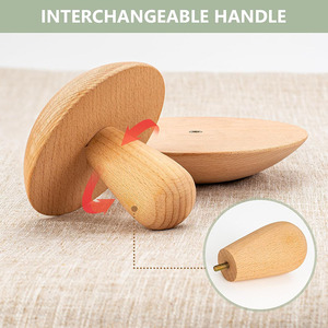 Secolorart Art Interchangeable Handle Create Bowls and <strong>Plates</strong> Wooden Pottery <strong>Clay</strong> Molds - Product Image 2