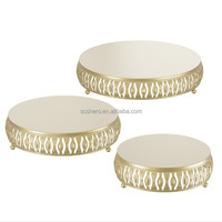 Soporte para Pastel Estilo Europeo, Accesorios para Bodas, Plato para Pastel con Encaje, Adornos Dorados para Mesa de Postres de Boda, Soporte para Pastel de Hierro Personalizable