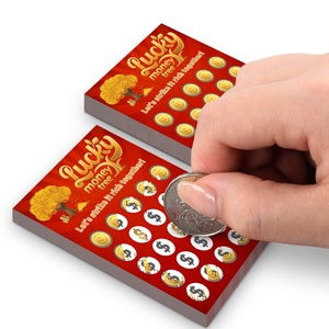 Scratch Card Custom Multi-layer Coating Winning Rate Design Lucky Draw Style Security Printing - Product Image 1
