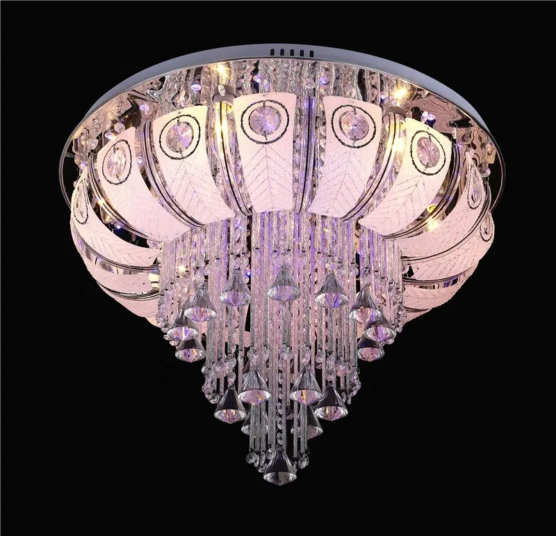 2021 New Best sell high quality modern crystal ceiling lights lighting with bluetoth and remote for indoor, Factory cheap price