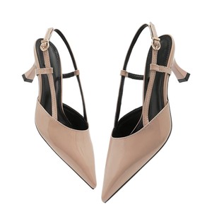 Un nuovo stile di eleganti sandali <span class=keywords><strong>con</strong></span> cinturino color albicocca A punta per le <span class=keywords><strong>donne</strong></span> <span class=keywords><strong>con</strong></span> <span class=keywords><strong>tacchi</strong></span> alti <span class=keywords><strong>Nude</strong></span> e <span class=keywords><strong>tacchi</strong></span> sottili - Product Image 5