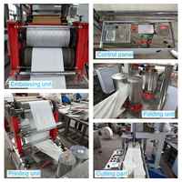 Machine automatique de fabrication de serviettes en papier, machine de pliage et d'embossage de serviettes en papier