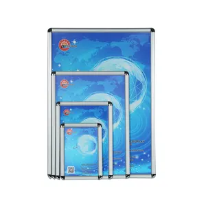 Various Size 1" Profile 25MM Round Corner Frame Silver A0 A1 A2 A3 A4 B1 B2 Poster Snap Frame Wall Mounted Display Frame