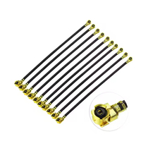 Noir 1.13 0.81 UFL RG178 Câble de raccordement coaxial Double extrémité RG178 U.FL Câble de queue de cochon en cuivre