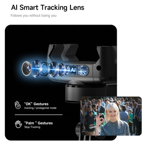ไม้เซลฟี่อัจฉริยะพร้อมระบบ AI จดจำใบหน้า <span class=keywords><strong>ติด</strong></span>ตามอัตโนมัติ ความสูง 1570 มม. ทำจากอลูมิเนียมอัลลอยด์ แบบขาตั้งสี่ขา - Product Image 3