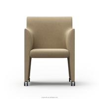 Fauteuils de bureau pivotants modernes et luxueux à siège unique, rembourrés en PU, pour salon et hôtel, confortables et empilables