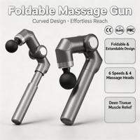 Masseur électrique haute performance, percussion de 10 mm, 4 têtes interchangeables pour le dos, le cou, les jambes et le corps entier