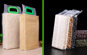 Sac de brique de riz transparent sac d'emballage de riz sous vide sac d'accordéon en plastique à grain carré de <span class=keywords><strong>millet</strong></span> alimentaire épaissi - Product Image 4