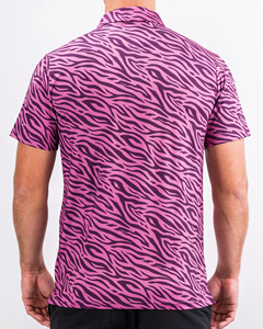 Camiseta de Golf Personalizada Sublimada de Gran Tamaño para Hombre, Tejida, Absorbente de Humedad, con Estampado Clásico de Camuflaje - Product Image 2
