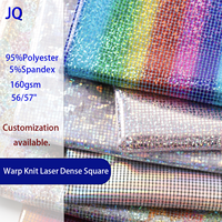 Dichter Glänzender Glasartiger Irisierender Hologramm-Metallfolien-Stoff, Atmungsaktiv, 4-Wege-Stretch, Poly-Spandex-Gewebe für Outdoor-Aktivitäten für Mädchen
