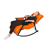 Fauteuil de massage 2025 de haute qualité pour chambre à coucher, salon, extérieur, en rotin PE, fauteuil à bascule confortable, fauteuil de détente, fauteuil de loisirs