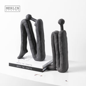 Decoración de sala de estar de Merlín, adornos de <span class=keywords><strong>personas</strong></span> abstractas arrodilladas, decoración de cerámica para el hogar para otra decoración <span class=keywords><strong>del</strong></span> hogar - Product Image 4