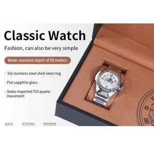 <span class=keywords><strong>Montre</strong></span> à quartz pour <span class=keywords><strong>homme</strong></span> de luxe en acier inoxydable 316 <span class=keywords><strong>ultra</strong></span>-fine noire décontractée et élégante avec cadran arabe personnalisé, pointeur Ronda, jour/date - Product Image 6