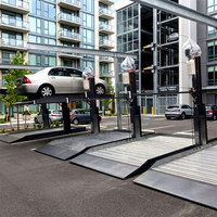 Pont élévateur hydraulique à deux niveaux pour stationnement, capacité 2,3T/2,7T et hauteur de levage >72,8 pouces pour parkings commerciaux
